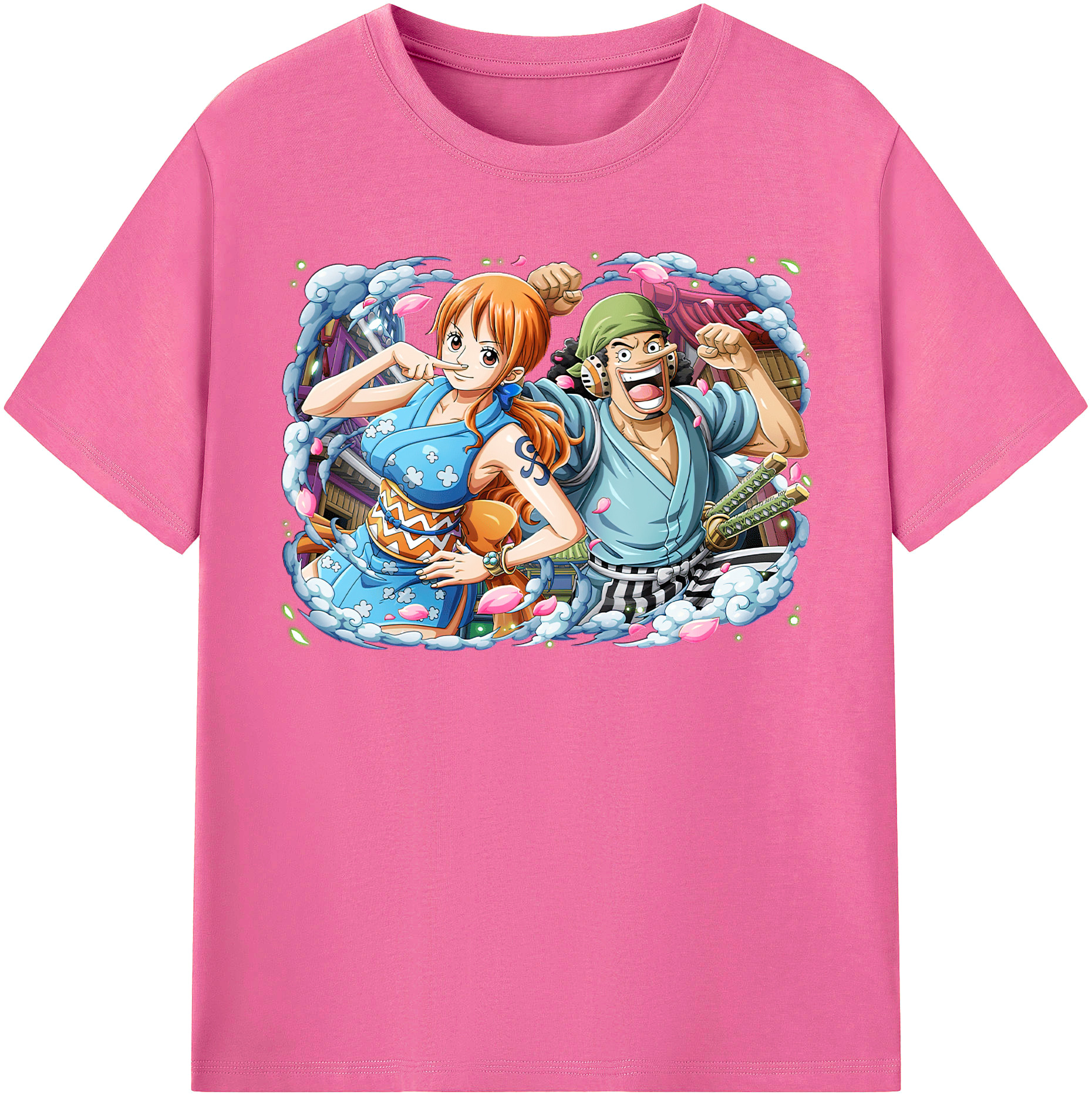 （画像用） ワンピース ナミ ONE PIECE Nami レディースカジュアルプリントTシャツ（綿100％）